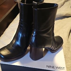 Nine West Black Heeled Boots
